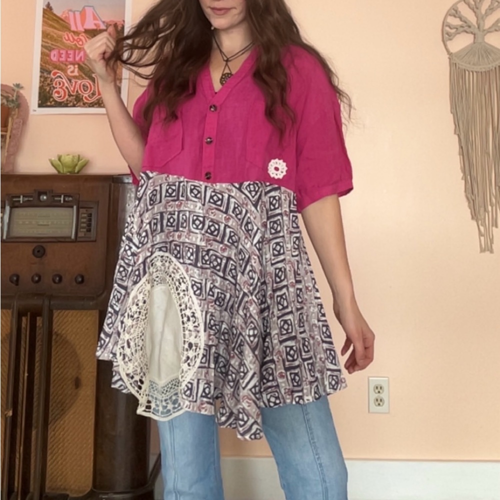 Upcycled Tunic Top